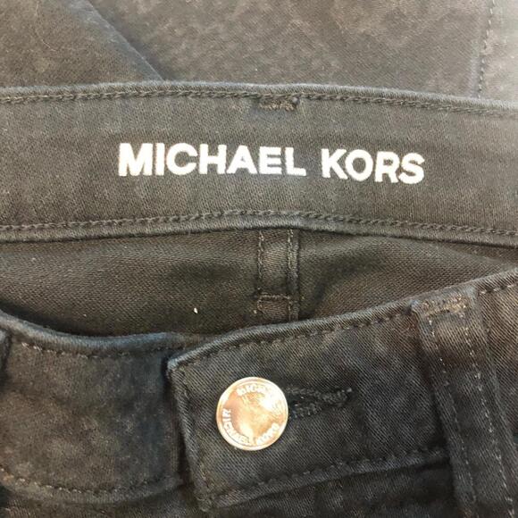 Michael Kors Izzy Skinny Jeans Black Snakeskin Pattern Sexy - Picture 3 of 6